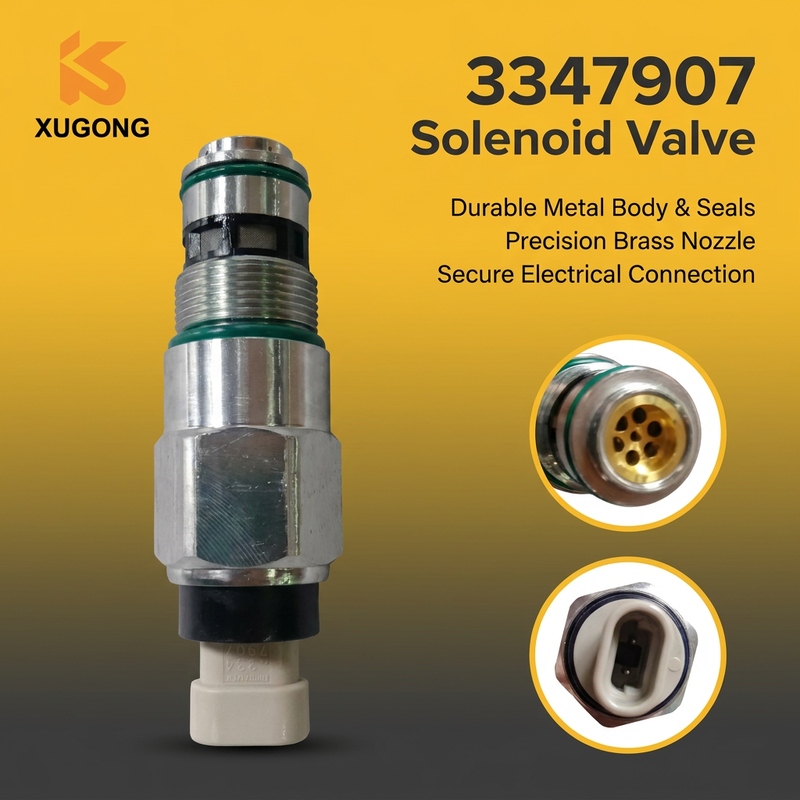 Factory in Stock Construction Machinery Parts Solenoid Valve 3347907 for CUM-MINS EX1200 Excavator Parts